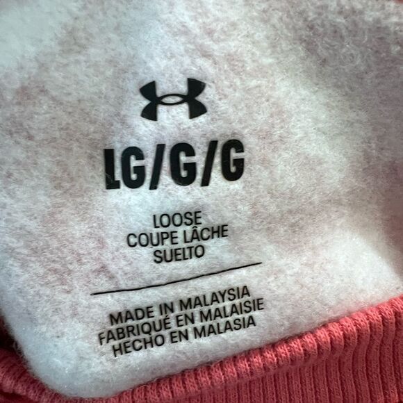 Under Armour Rival Fleece Camo pink Crew Sweatshirt size large - Picture 10 of 16